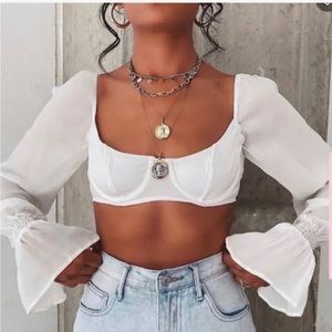 white fox crop top